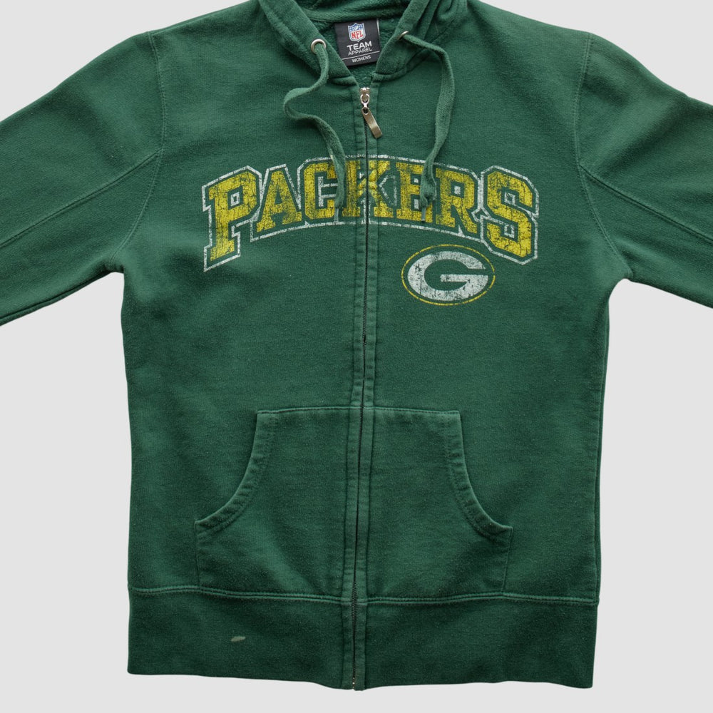 Green Bay Packers NFL 2010s Hooded Full Zip Sweatshirt - Green Vintage - Fanatics
