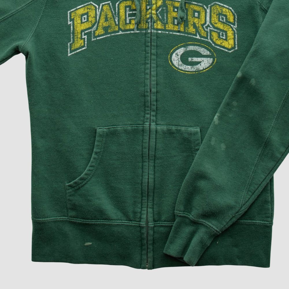 Green Bay Packers NFL 2010s Hooded Full Zip Sweatshirt - Green Vintage - Fanatics