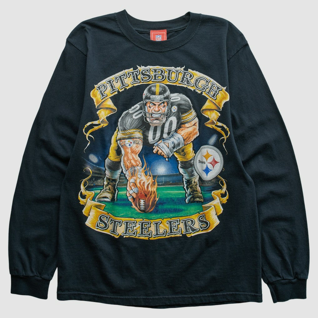 Pittsburgh Steelers NFL 2000s Long Sleeve T-shirt - Black Vintage - Fanatics