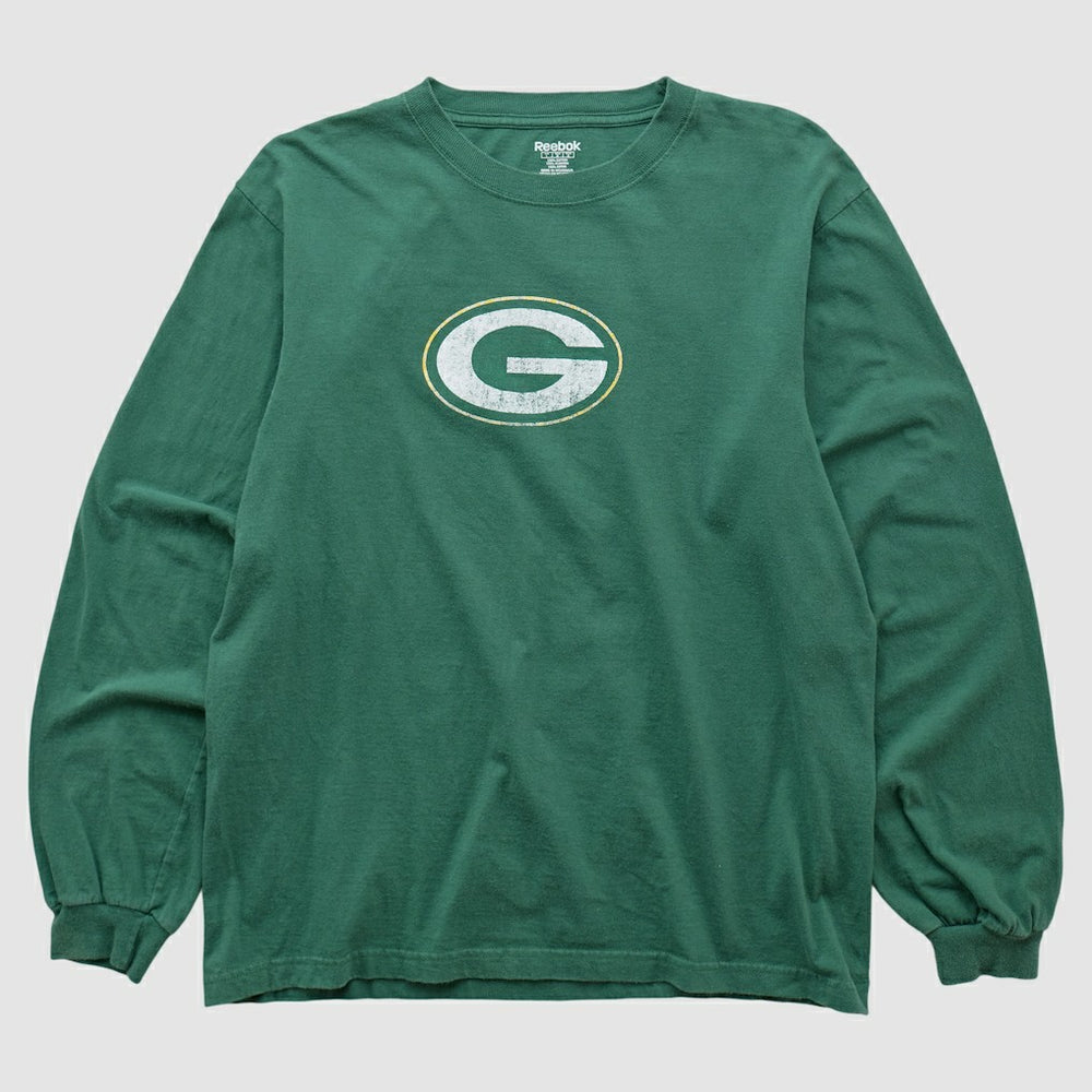 Green Bay Packers Reebok 2000s Long Sleeve T-shirt - Green Vintage - Fanatics