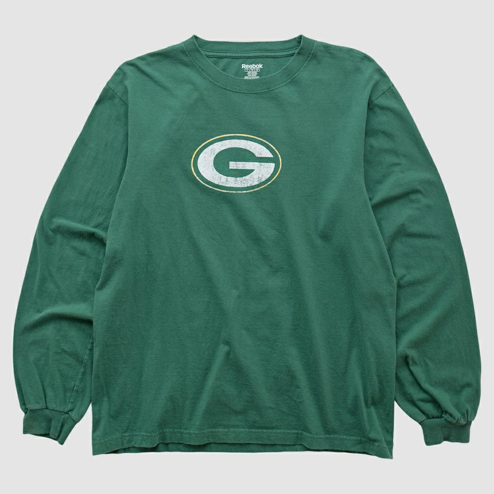 Green Bay Packers Reebok 2000s Long Sleeve T-shirt - Green Vintage - Fanatics