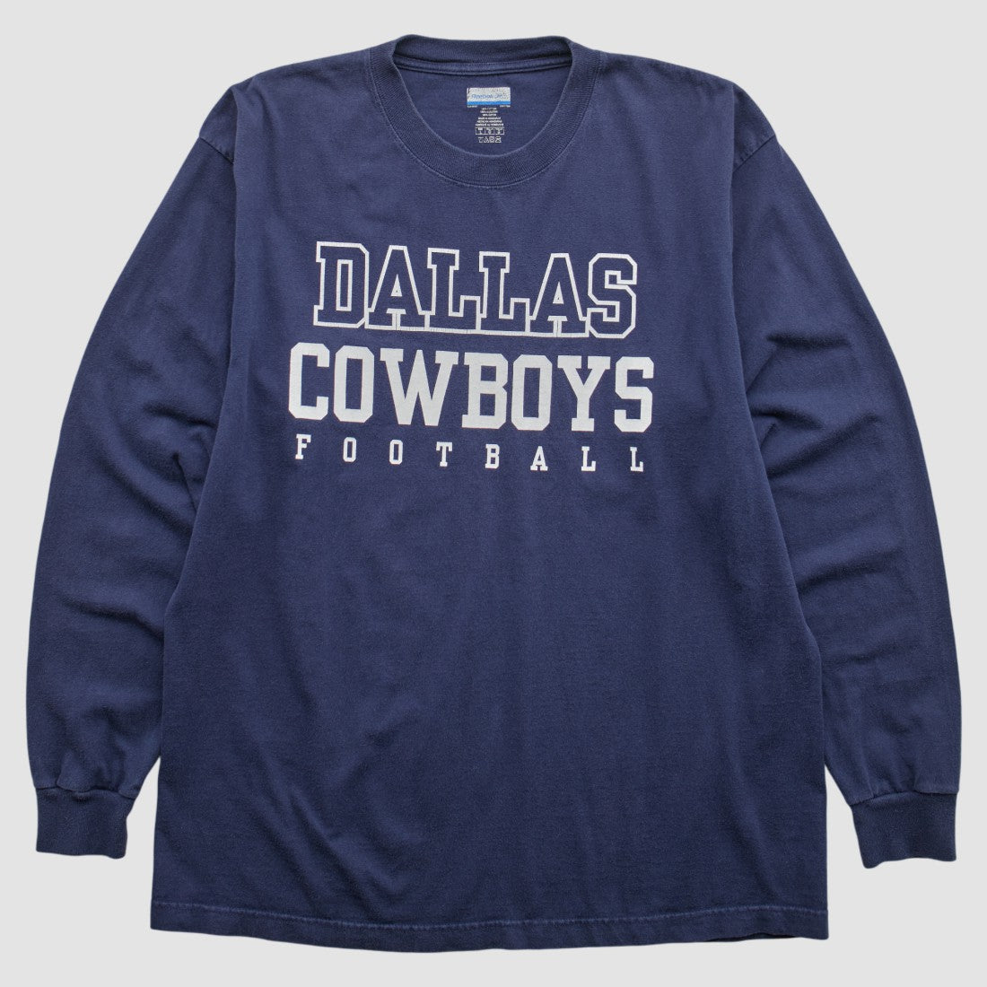 Dallas Cowboys Reebok 2000s Long Sleeve T-shirt - Navy Vintage - Fanatics