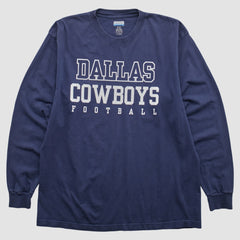 Dallas Cowboys Reebok 2000s Long Sleeve T-shirt - Navy Vintage - Fanatics