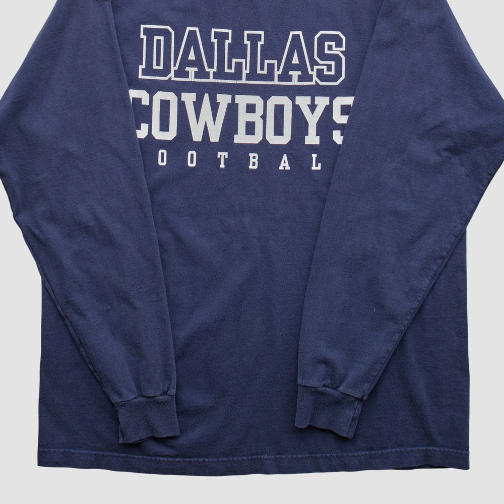 Dallas Cowboys Reebok 2000s Long Sleeve T-shirt - Navy Vintage - Fanatics