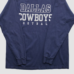 Dallas Cowboys Reebok 2000s Long Sleeve T-shirt - Navy Vintage - Fanatics