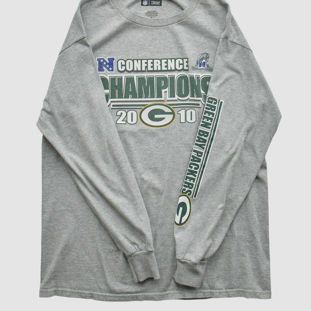 Green Bay Packers NFL 2010 Long Sleeve T-shirt - Heather Gray Vintage - Fanatics