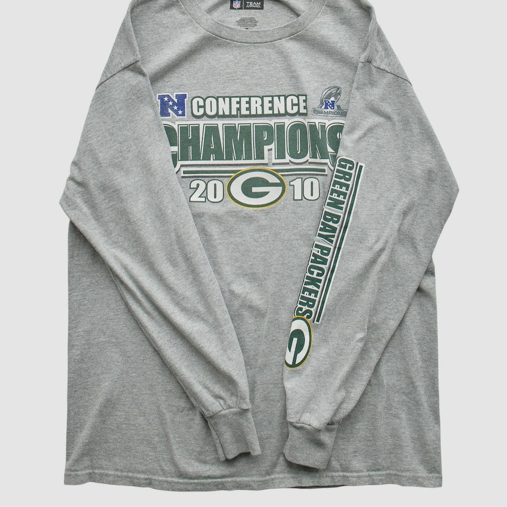 Green Bay Packers NFL 2010 Long Sleeve T-shirt - Heather Gray Vintage - Fanatics
