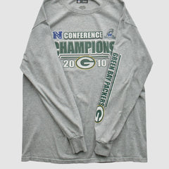 Green Bay Packers NFL 2010 Long Sleeve T-shirt - Heather Gray Vintage - Fanatics