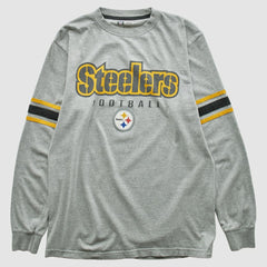 Pittsburgh Steelers NFL 2000s Long Sleeve T-shirt - Heather Gray Vintage - Fanatics