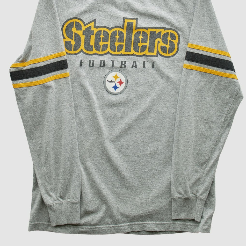 Pittsburgh Steelers NFL 2000s Long Sleeve T-shirt - Heather Gray Vintage - Fanatics