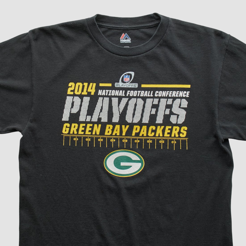 Green Bay Packers Majestic 2014 T-shirt - Black Vintage - Fanatics