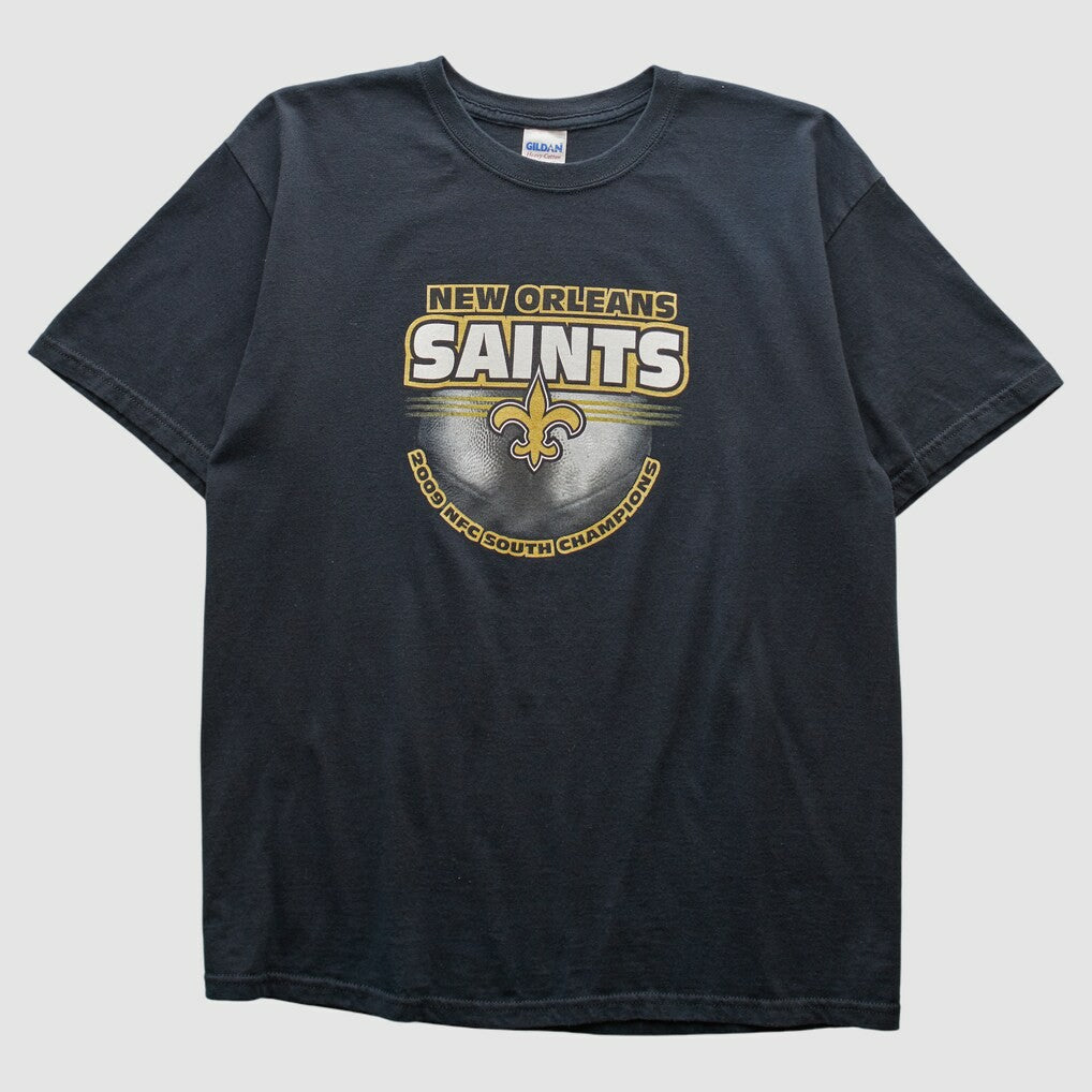 New Orleans Saints Gildan 2009 T-shirt - Black Vintage - Fanatics