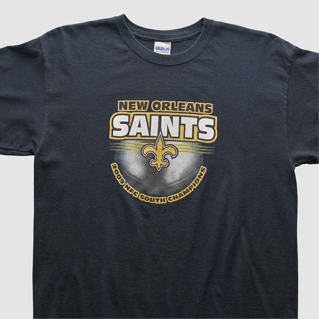 New Orleans Saints Gildan 2009 T-shirt - Black Vintage - Fanatics