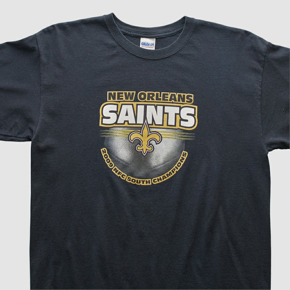 New Orleans Saints Gildan 2009 T-shirt - Black Vintage - Fanatics