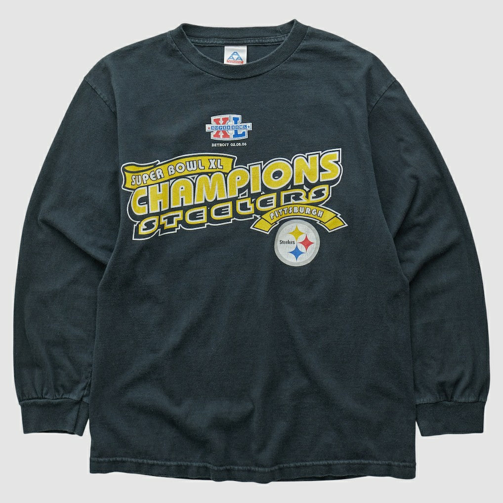 Pittsburgh Steelers Alstyle 2006 Long Sleeve T-shirt - Black Vintage - Fanatics