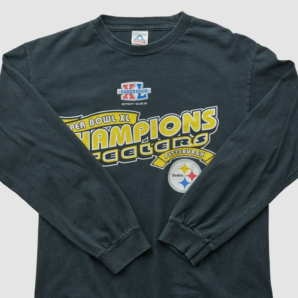 Pittsburgh Steelers Alstyle 2006 Long Sleeve T-shirt - Black Vintage - Fanatics