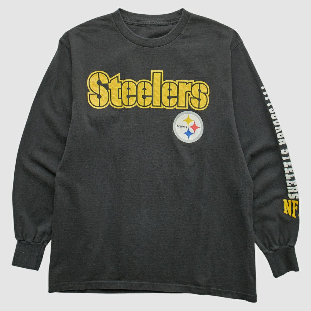 Pittsburgh Steelers 2000s Long Sleeve T-shirt - Black Vintage - Fanatics