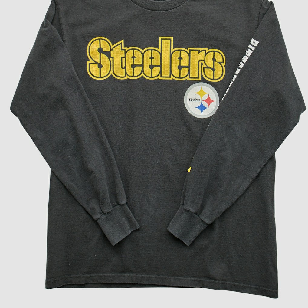Pittsburgh Steelers 2000s Long Sleeve T-shirt - Black Vintage - Fanatics