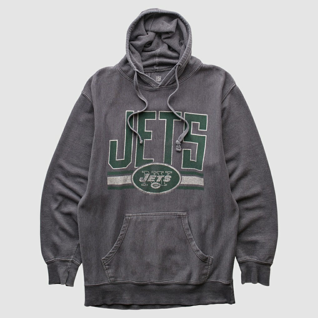 New York Jets NFL 2010s Hooded Pullover Sweatshirt - Dark Heather Gray Vintage - Fanatics