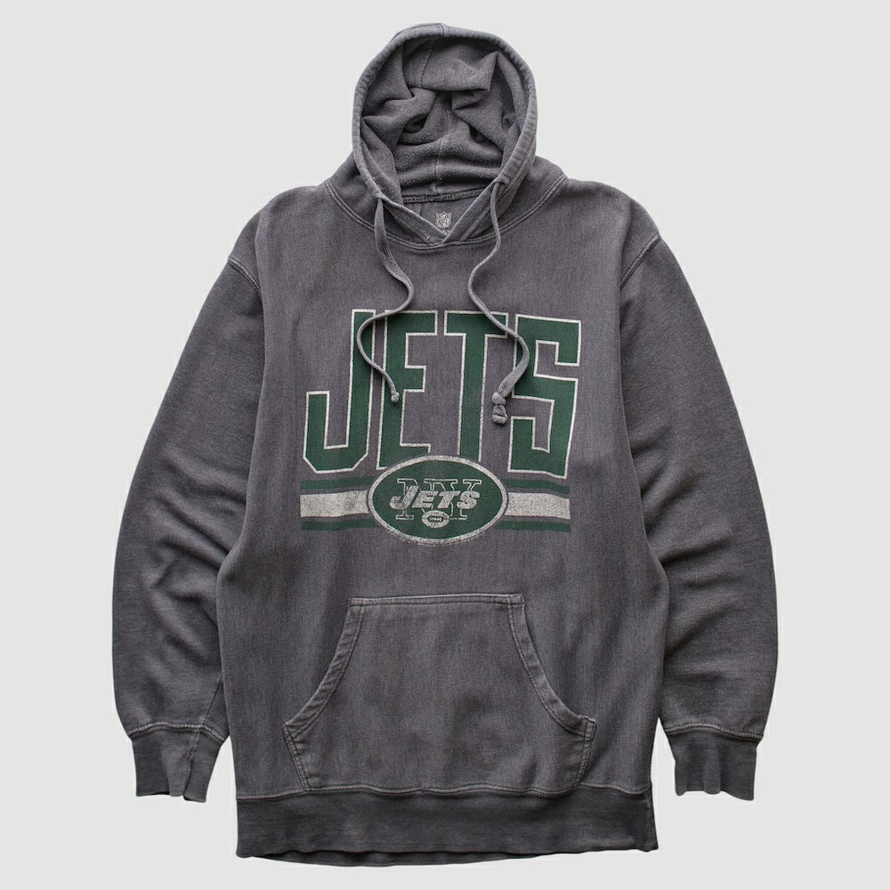 New York Jets NFL 2010s Hooded Pullover Sweatshirt - Dark Heather Gray Vintage - Fanatics