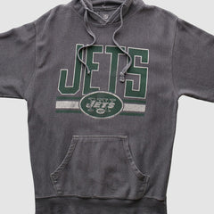 New York Jets NFL 2010s Hooded Pullover Sweatshirt - Dark Heather Gray Vintage - Fanatics
