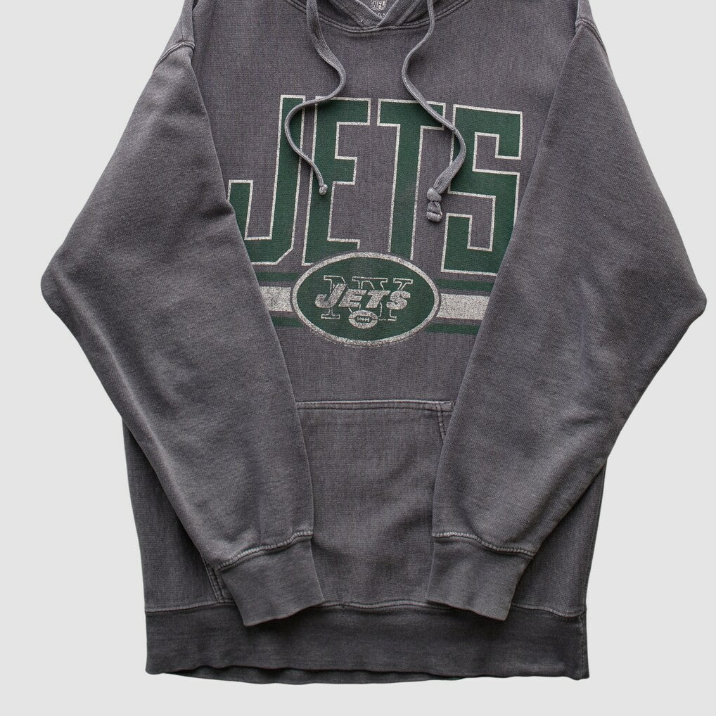 New York Jets NFL 2010s Hooded Pullover Sweatshirt - Dark Heather Gray Vintage - Fanatics