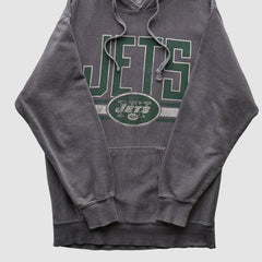 New York Jets NFL 2010s Hooded Pullover Sweatshirt - Dark Heather Gray Vintage - Fanatics