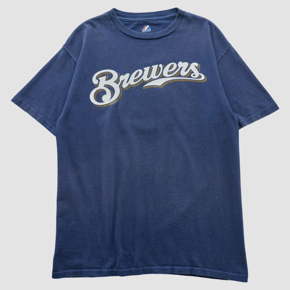 Milwaukee Brewers Majestic 2000s T-shirt for sale