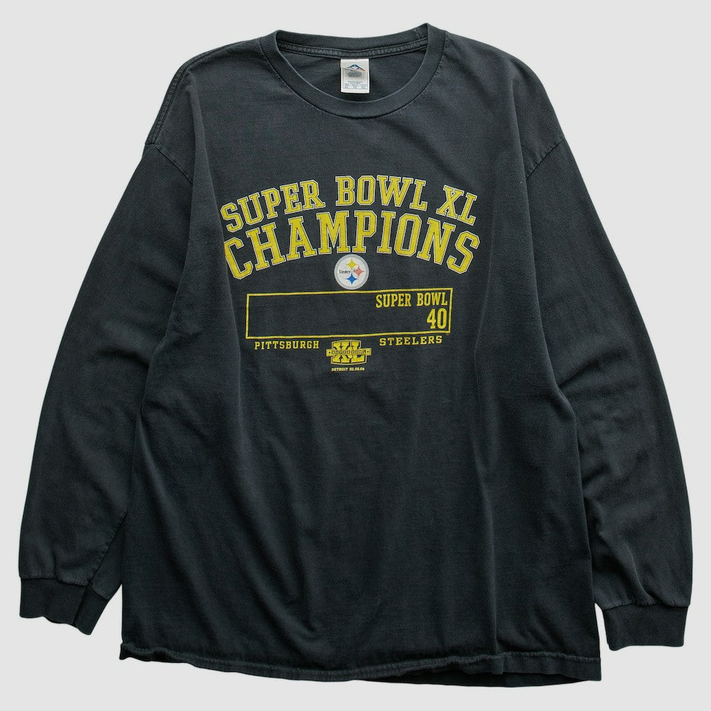 Pittsburgh Steelers Alstyle Apparel 2006 Long Sleeve T-shirt - Black Vintage - Fanatics