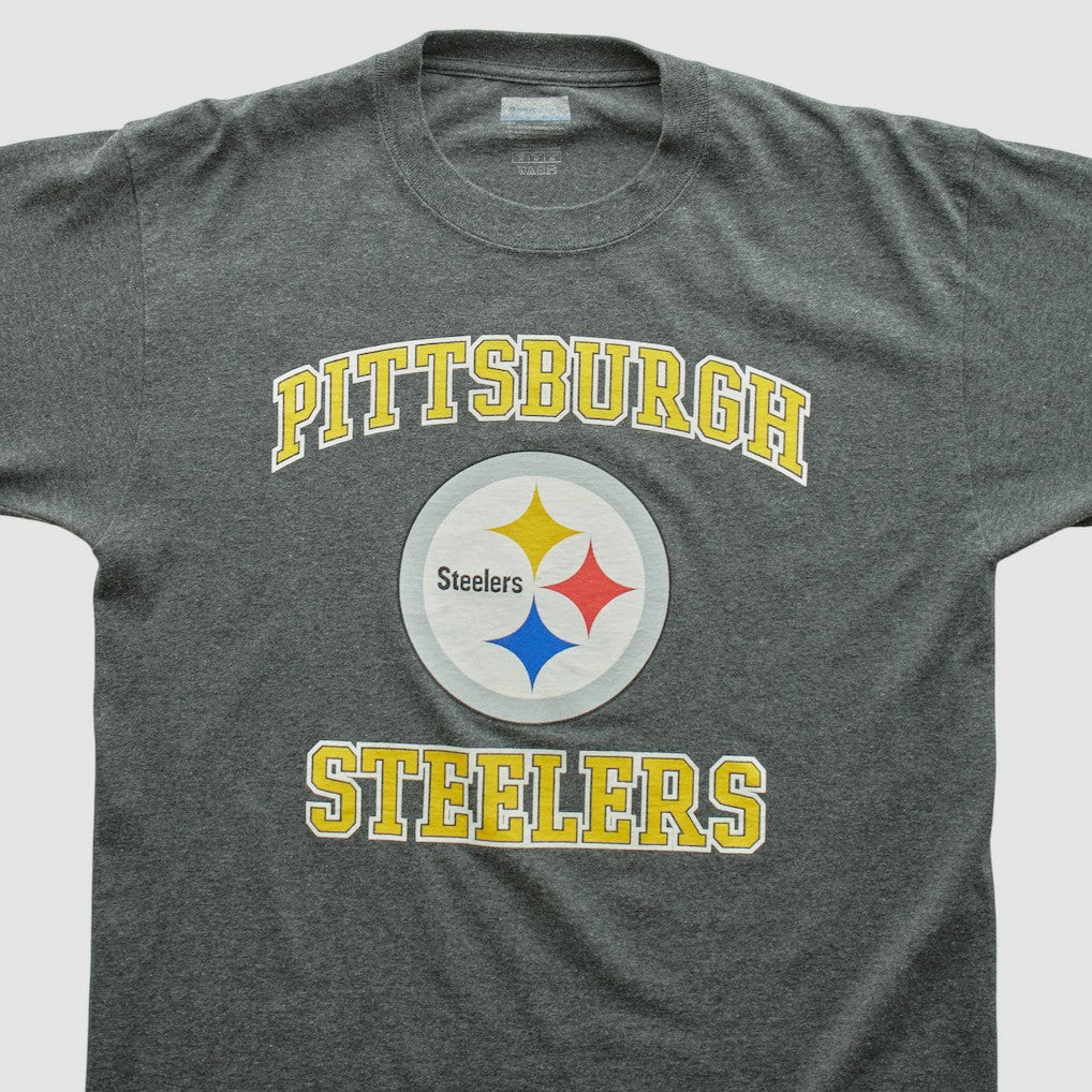 Pittsburgh Steelers 2000s Long Sleeve T-shirt - Dark Heather Gray Vintage - Fanatics