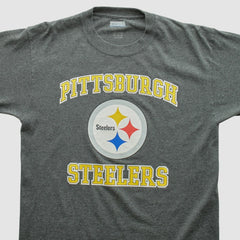 Pittsburgh Steelers 2000s Long Sleeve T-shirt - Dark Heather Gray Vintage - Fanatics