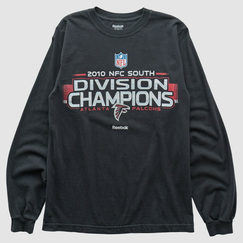 Atlanta Falcons Reebok 2010 Long Sleeve T-shirt - Black Vintage - Fanatics