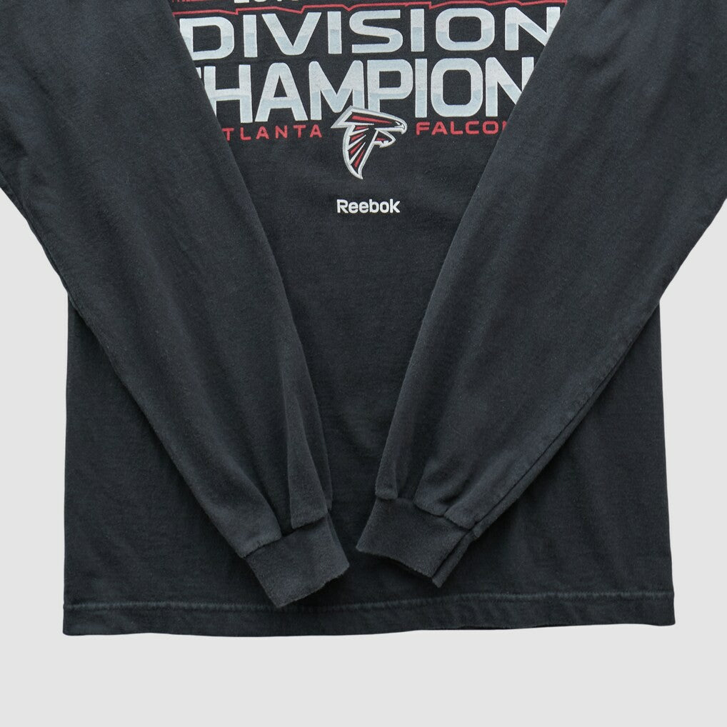 Atlanta Falcons Reebok 2010 Long Sleeve T-shirt - Black Vintage - Fanatics