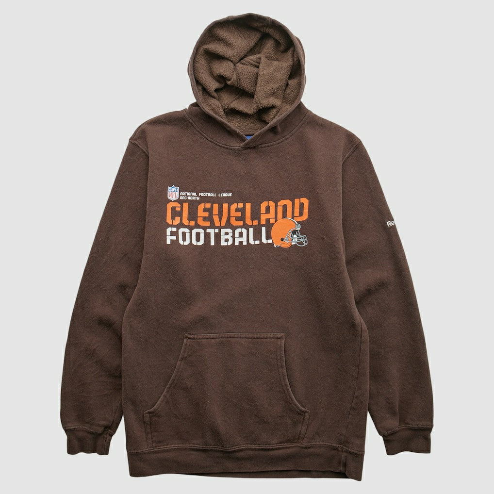 Cleveland Browns Reebok 2000s Hooded Pullover Sweatshirt - Brown Vintage - Fanatics