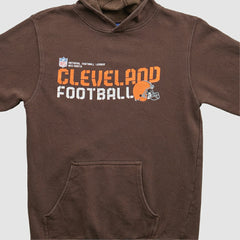 Cleveland Browns Reebok 2000s Hooded Pullover Sweatshirt - Brown Vintage - Fanatics