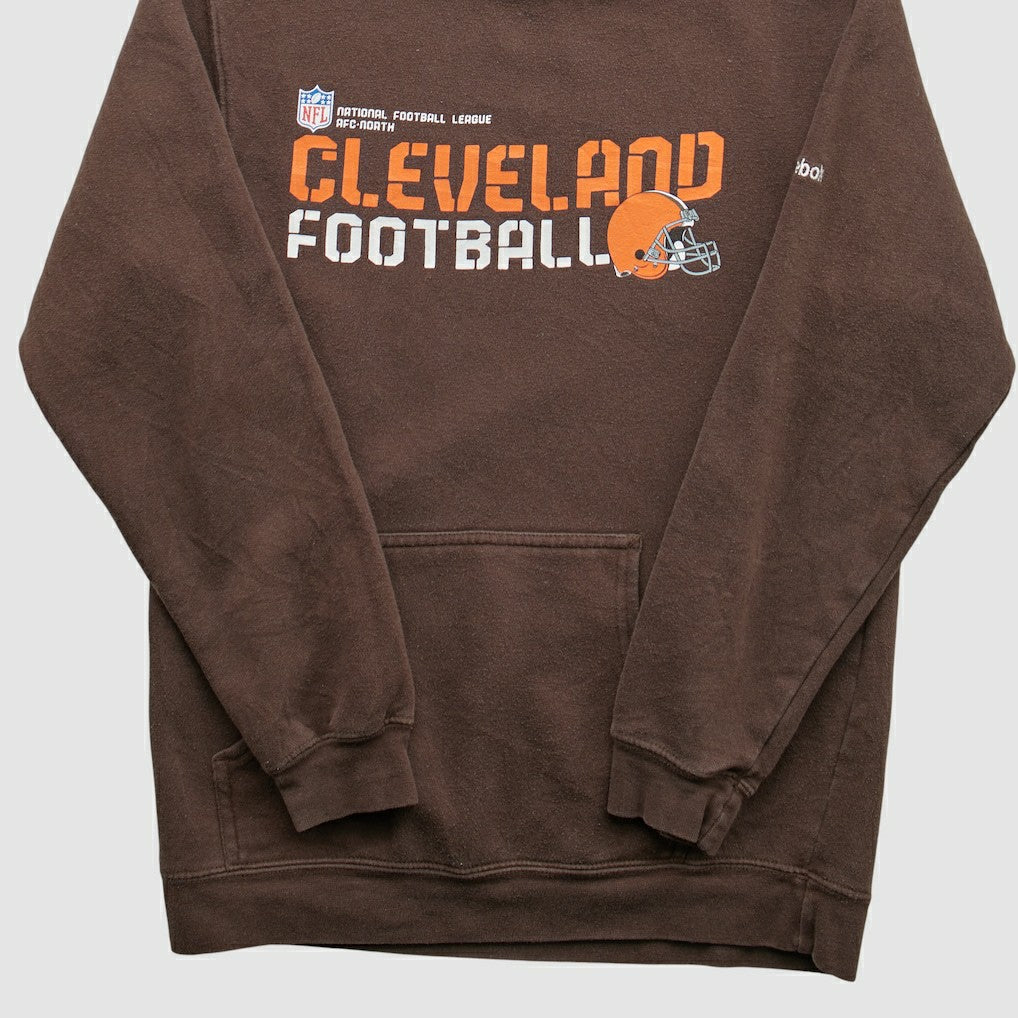 Cleveland Browns Reebok 2000s Hooded Pullover Sweatshirt - Brown Vintage - Fanatics