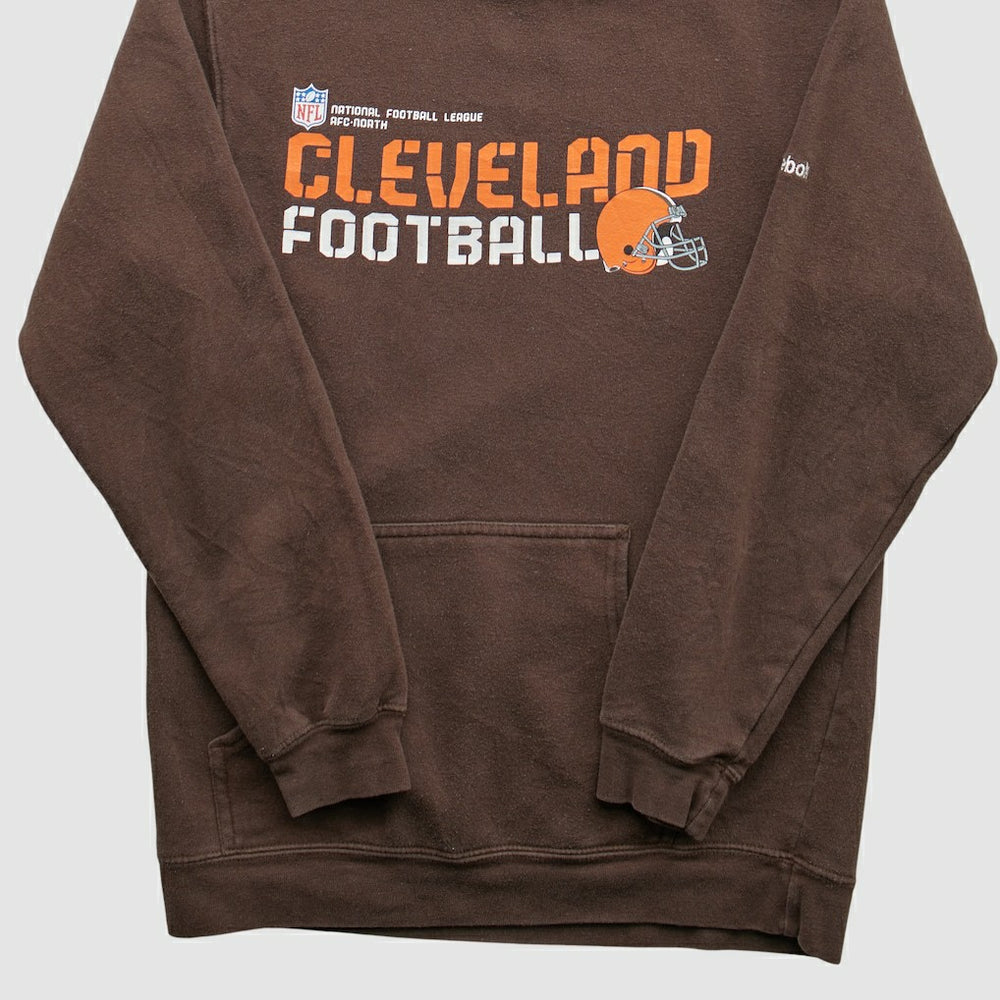 Cleveland Browns Reebok 2000s Hooded Pullover Sweatshirt - Brown Vintage - Fanatics