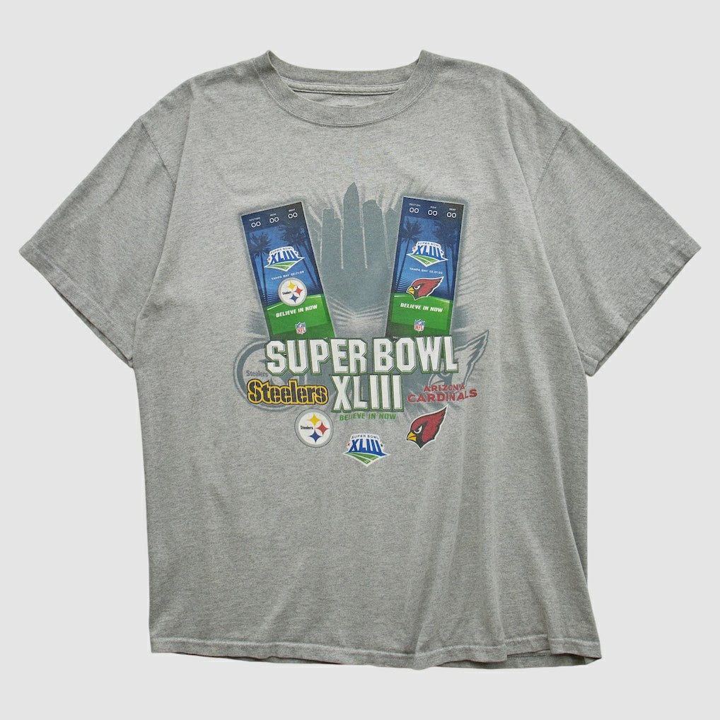 NFL Super Bowl XLIII NFL 2009 T-shirt - Heather Gray Vintage - Fanatics