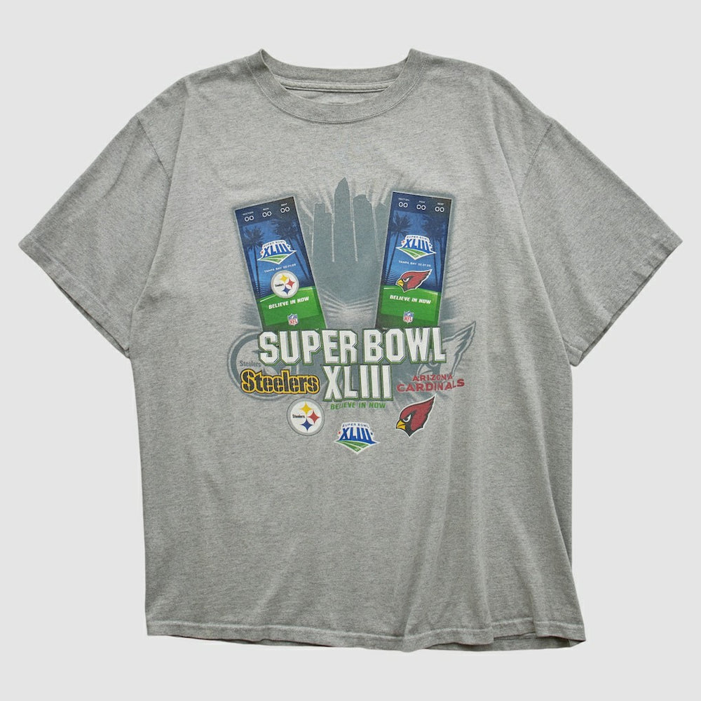 NFL Super Bowl XLIII NFL 2009 T-shirt - Heather Gray Vintage - Fanatics
