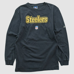 Pittsburgh Steelers Reebok 2000s Long Sleeve T-shirt - Black Vintage - Fanatics