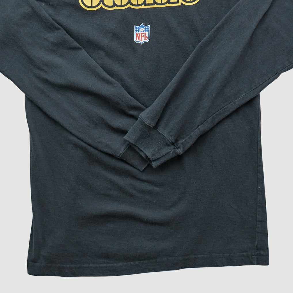 Pittsburgh Steelers Reebok 2000s Long Sleeve T-shirt - Black Vintage - Fanatics