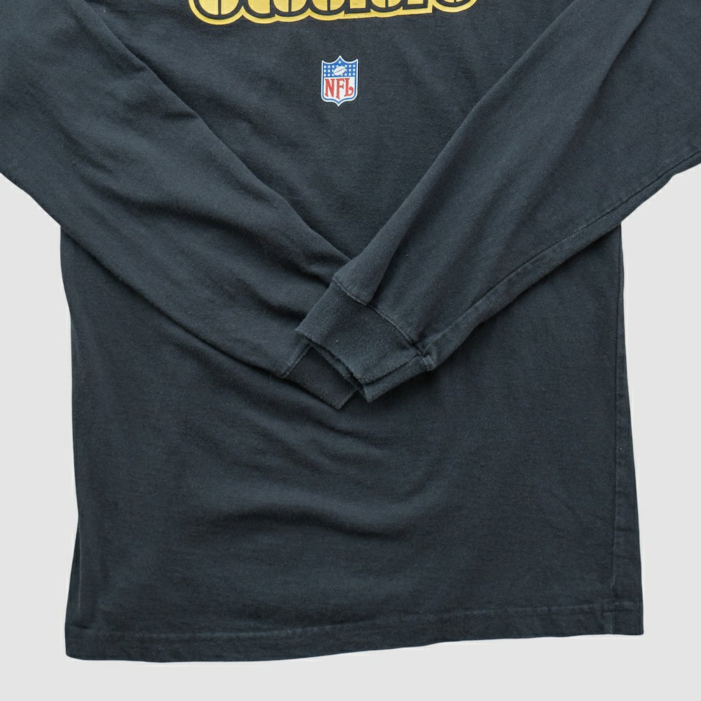 Pittsburgh Steelers Reebok 2000s Long Sleeve T-shirt - Black Vintage - Fanatics