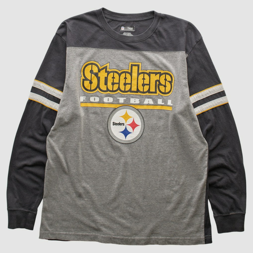 Pittsburgh Steelers NFL 2010s Long Sleeve T-shirt - Heather Gray Vintage - Fanatics