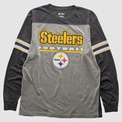 Pittsburgh Steelers NFL 2010s Long Sleeve T-shirt - Heather Gray Vintage - Fanatics