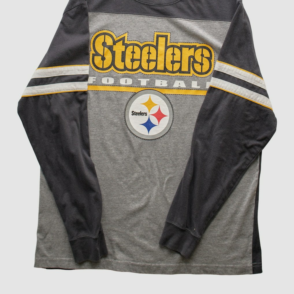 Pittsburgh Steelers NFL 2010s Long Sleeve T-shirt - Heather Gray Vintage - Fanatics
