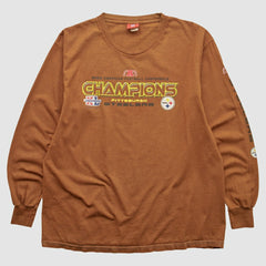 Pittsburgh Steelers NFL 2006 Long Sleeve T-shirt - Brown Vintage - Fanatics