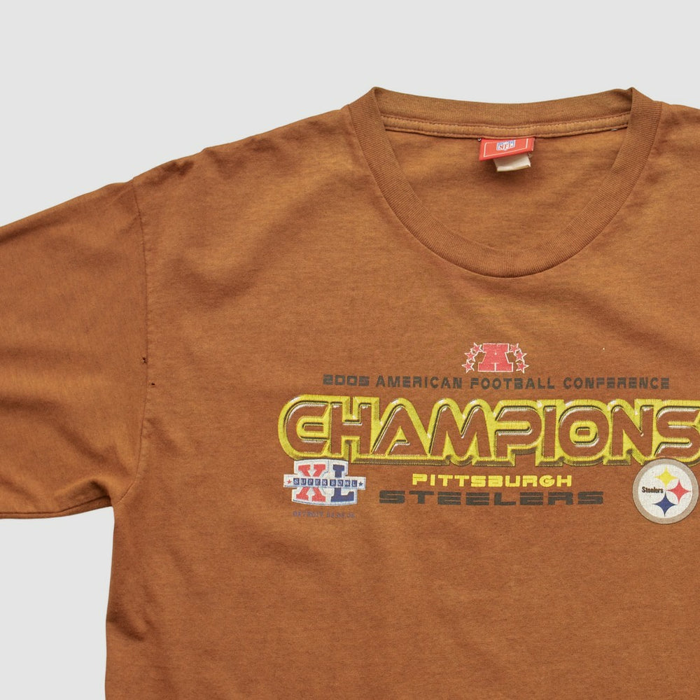 Pittsburgh Steelers NFL 2006 Long Sleeve T-shirt - Brown Vintage - Fanatics