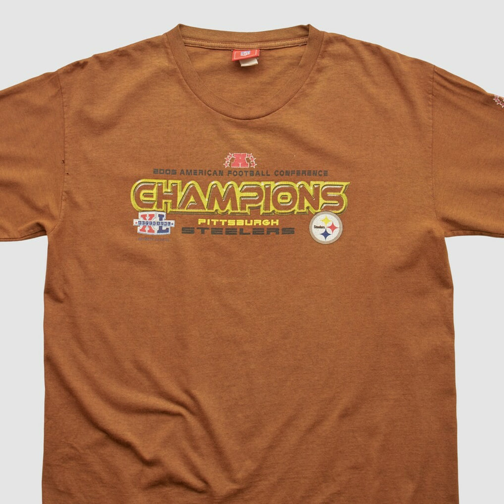 Pittsburgh Steelers NFL 2006 Long Sleeve T-shirt - Brown Vintage - Fanatics