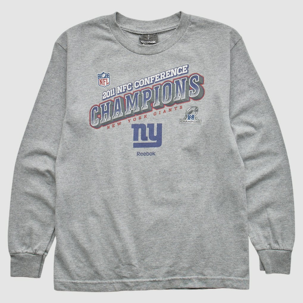New York Giants Reebok 2011 Pullover Sweatshirt - Heather Gray Vintage - Fanatics