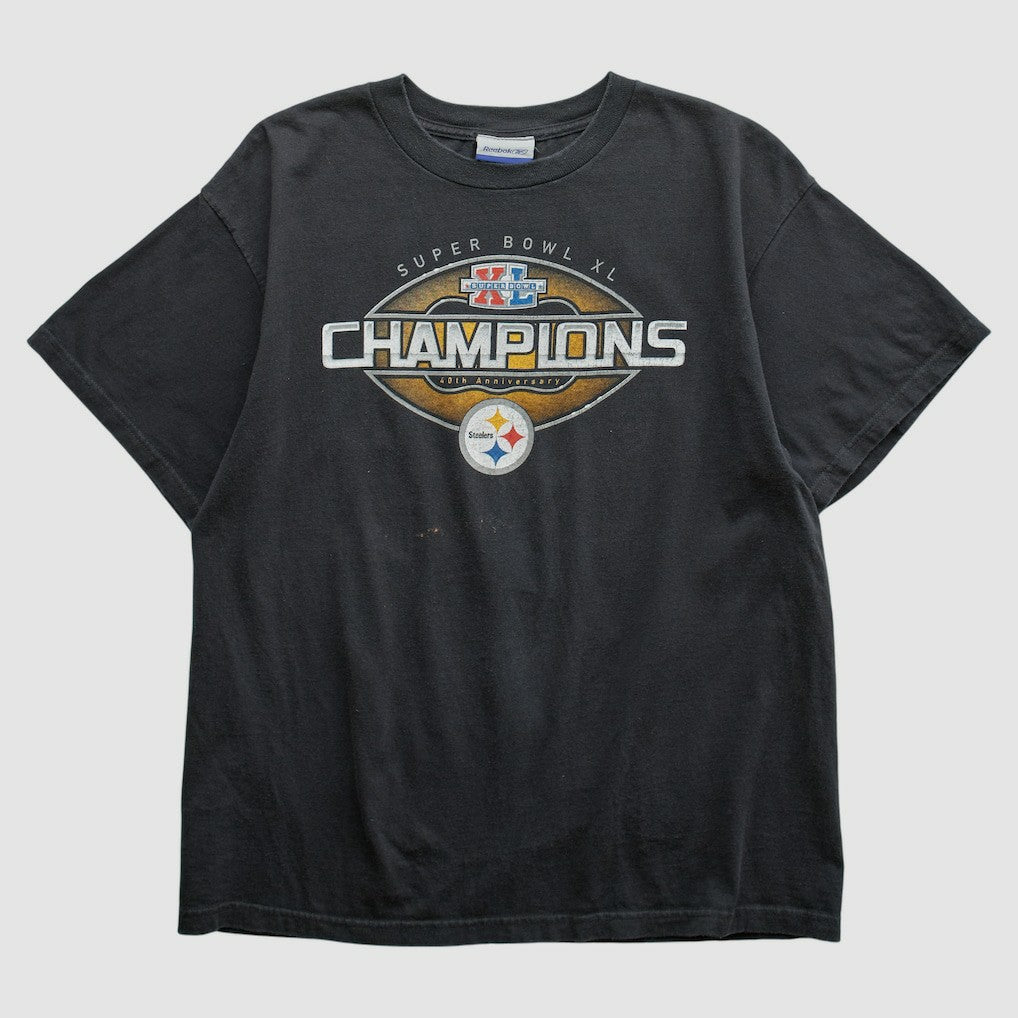 Pittsburgh Steelers Reebok 2006 T-shirt - Black Vintage - Fanatics